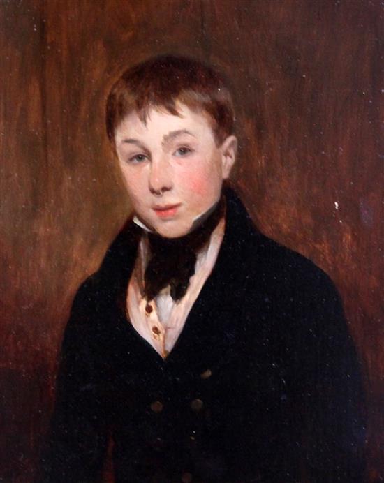 Manner of George Henry Harlow Portrait of a midshipman wearing a ring through his nose 6.75 x 5.5in.